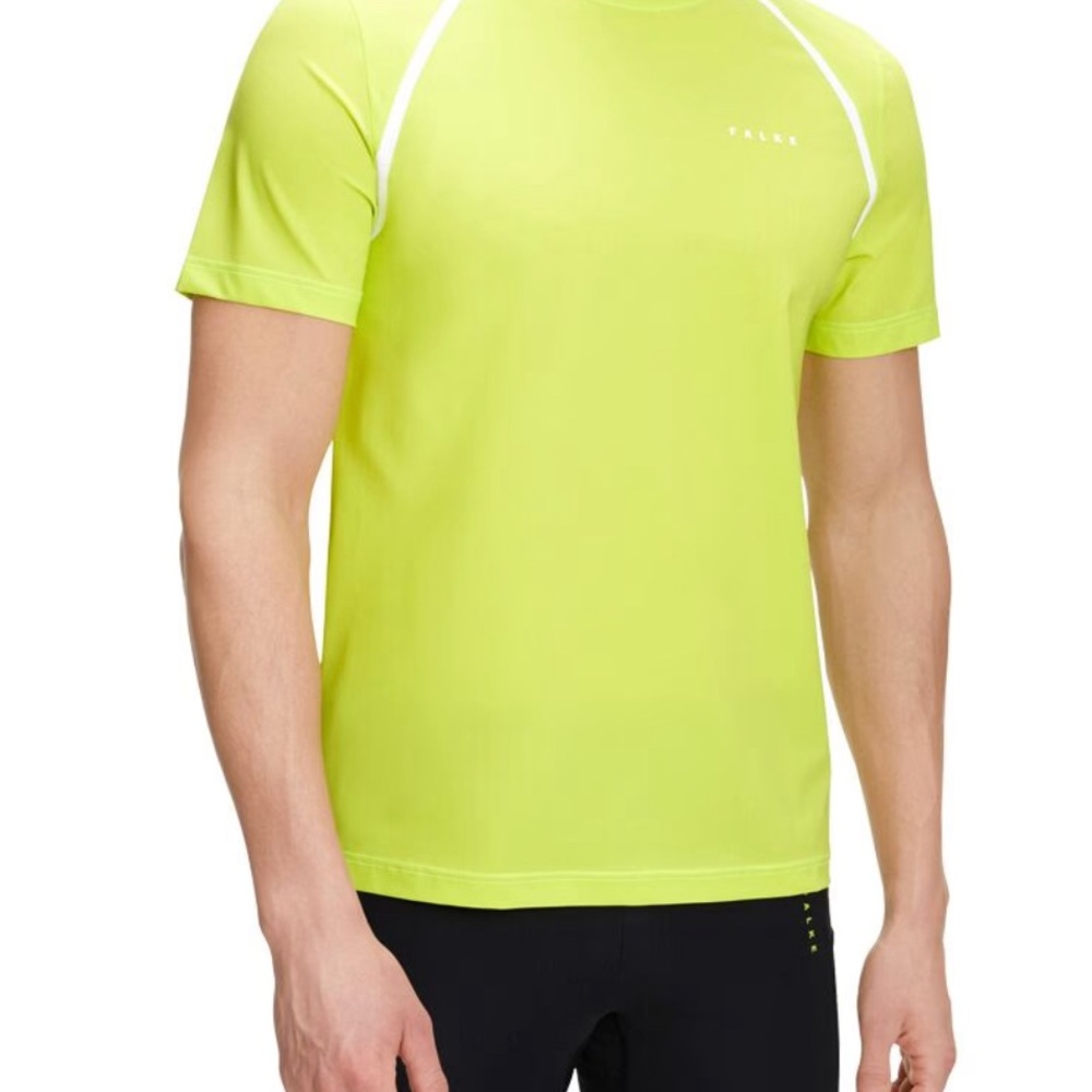 FALKE RU Running Performance Shirt Bright Yellow Sz Small NWT